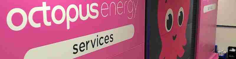 Octopus energy services sign in warehouse