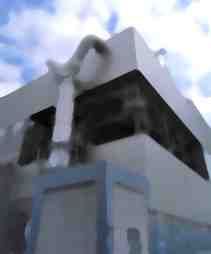 steam condenser fans above transformer below and DNO connection to left