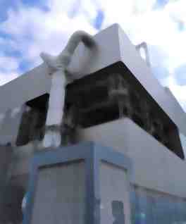 steam condenser fans above transformer below and DNO connection to left