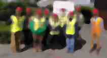 visitors and host in PPE